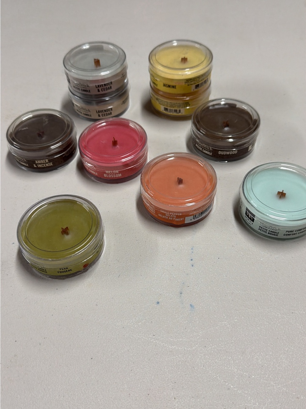 Assorted Scented Tea Light Candles - Multi Color Set of 10